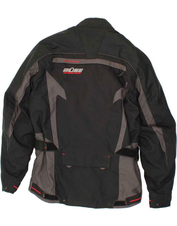 BUSE Mens Racer Jacket UK 38 Medium Black Colourblock Polyester Vintage Buse and Second-Hand Buse from Messina Hembry 