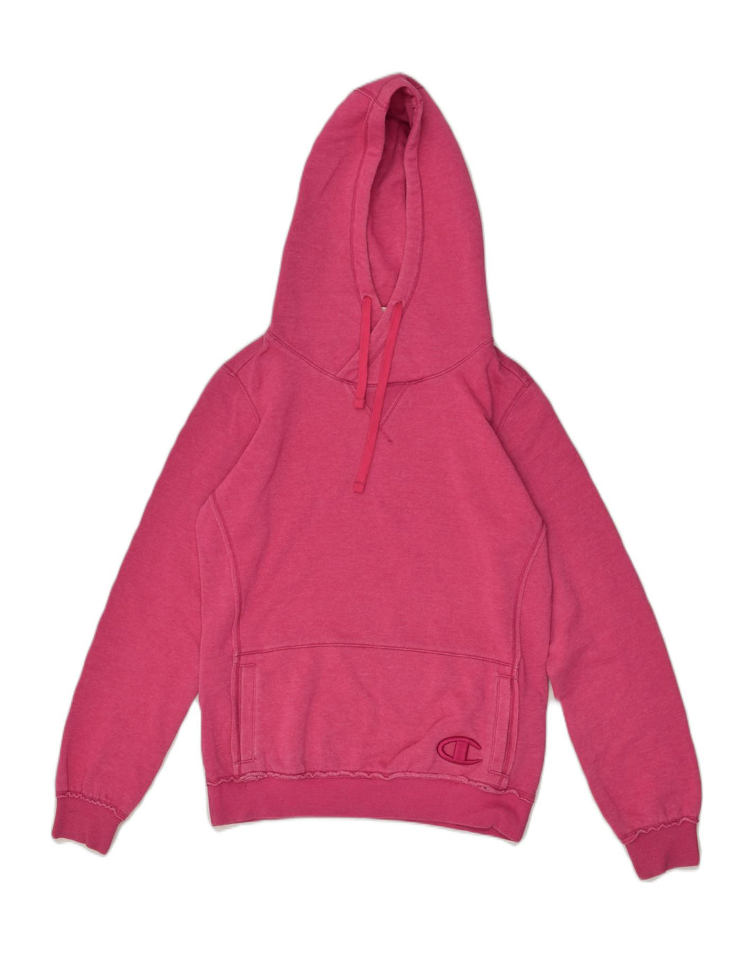 CHAMPION Womens Heritage Fit Hoodie Jumper UK 14 Medium Pink Cotton | Vintage Champion | Thrift | Second-Hand Champion | Used Clothing | Messina Hembry 