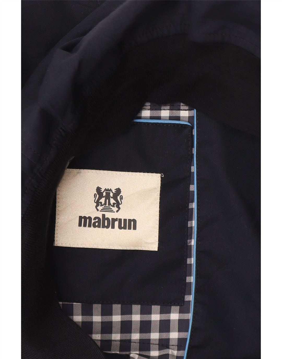 Mabrun Mens Bomber Jacket UK 38 Medium Navy Blue