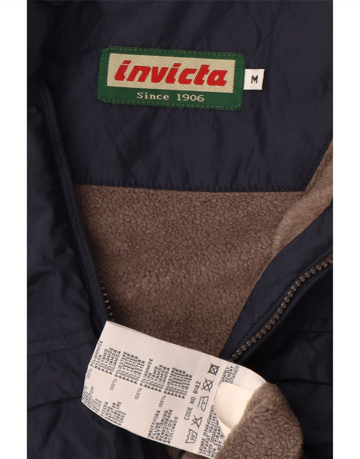 Invicta Mens Windbreaker Jacket UK 38 Medium Navy Blue Polyamide