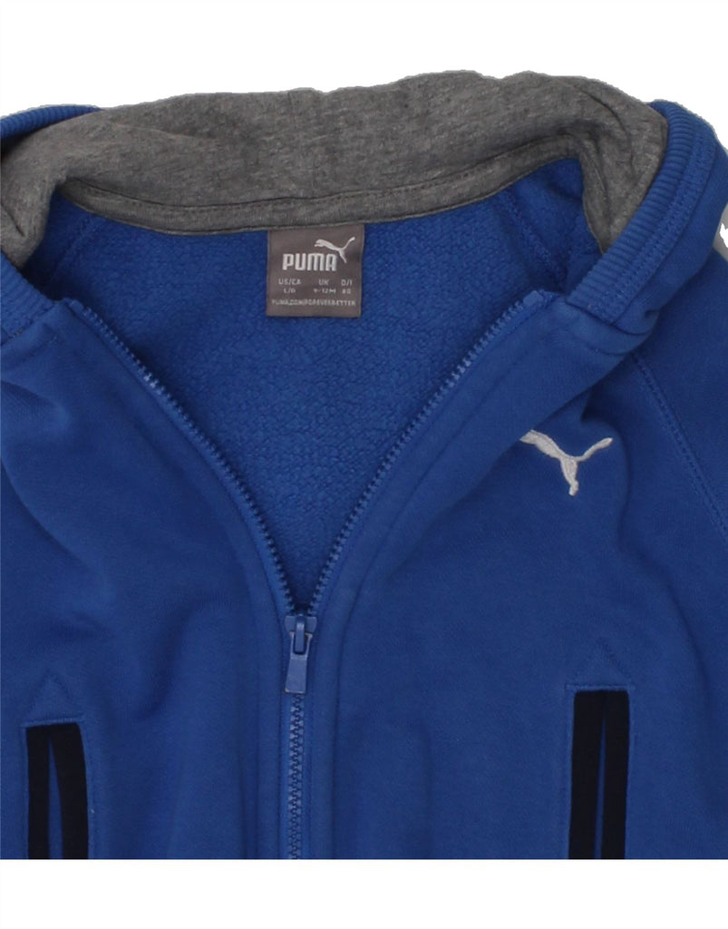 PUMA Baby Boys Zip Hoodie Sweater 9-12 Months Blue Cotton | Vintage Puma | Thrift | Second-Hand Puma | Used Clothing | Messina Hembry 