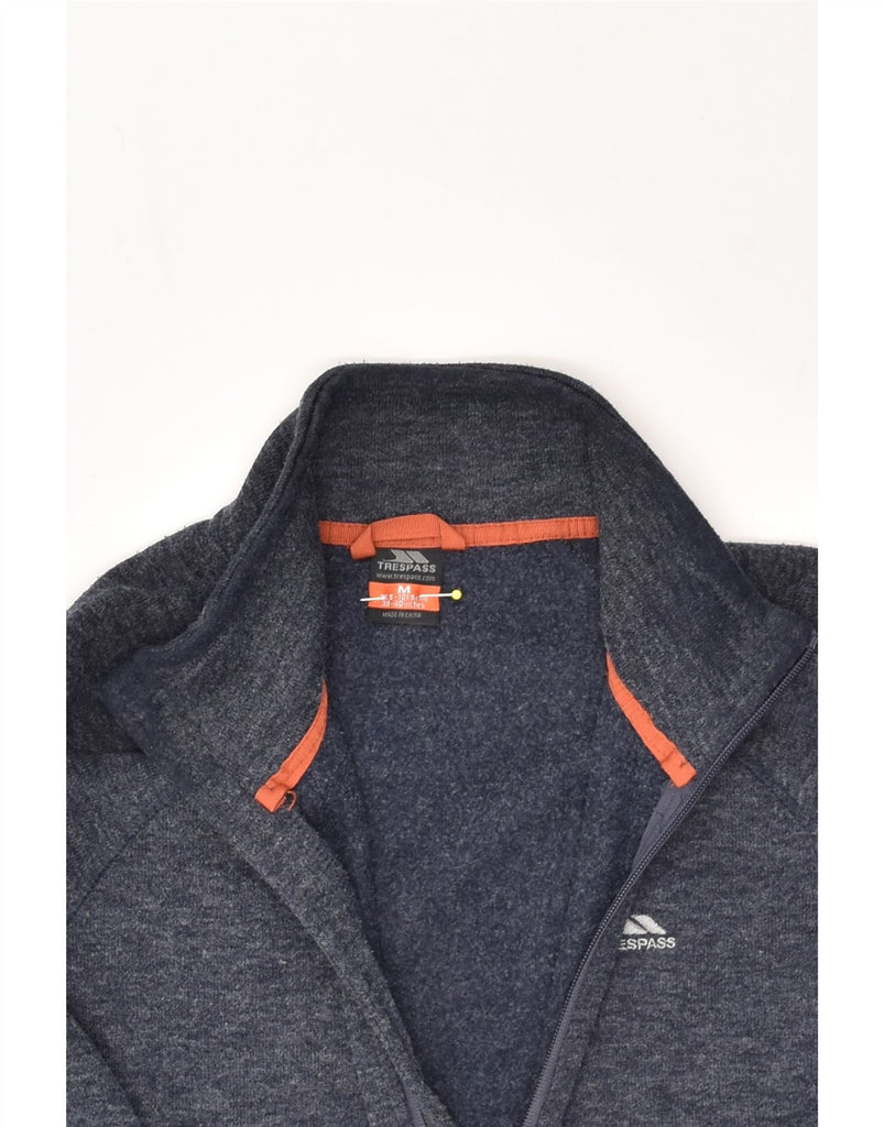 TRESPASS Mens Fleece Jacket UK 38 Medium Navy Blue Polyester | Vintage Trespass | Thrift | Second-Hand Trespass | Used Clothing | Messina Hembry 