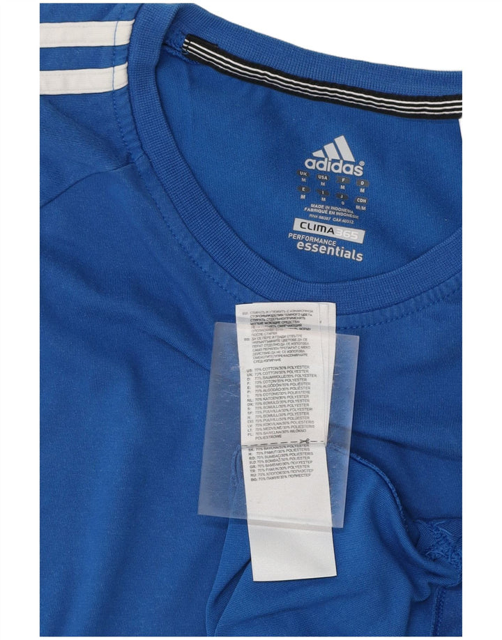 ADIDAS Mens Clima 365 T-Shirt Top Medium Blue Cotton
