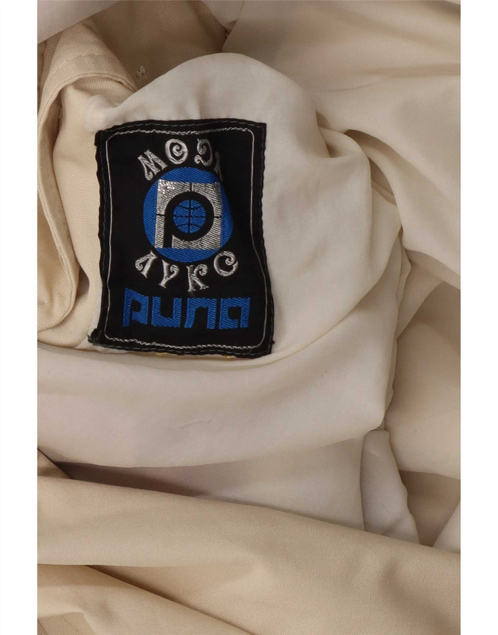 Vintage Womens Overcoat UK 14 Medium Off White
