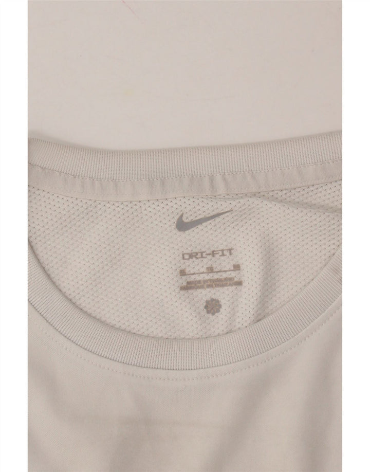 NIKE Womens Dri Fit T-Shirt Top UK 18 XL Off White Polyester Vintage Nike and Second-Hand Nike from Messina Hembry 