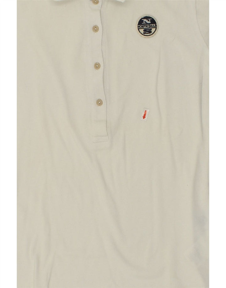 NORTH SAILS Womens Polo Shirt UK 10 Small White Cotton Vintage North Sails and Second-Hand North Sails from Messina Hembry 