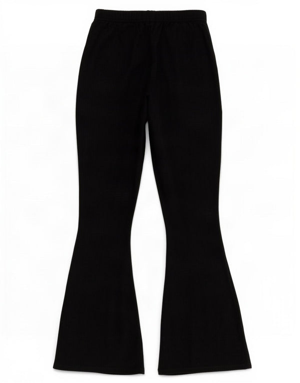 Urban Outfitters Womens Flare Velour Casual Trousers Medium W30 L32 Black