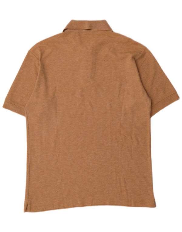 FILA Mens Polo Shirt IT 46 Small Brown Flecked Cotton