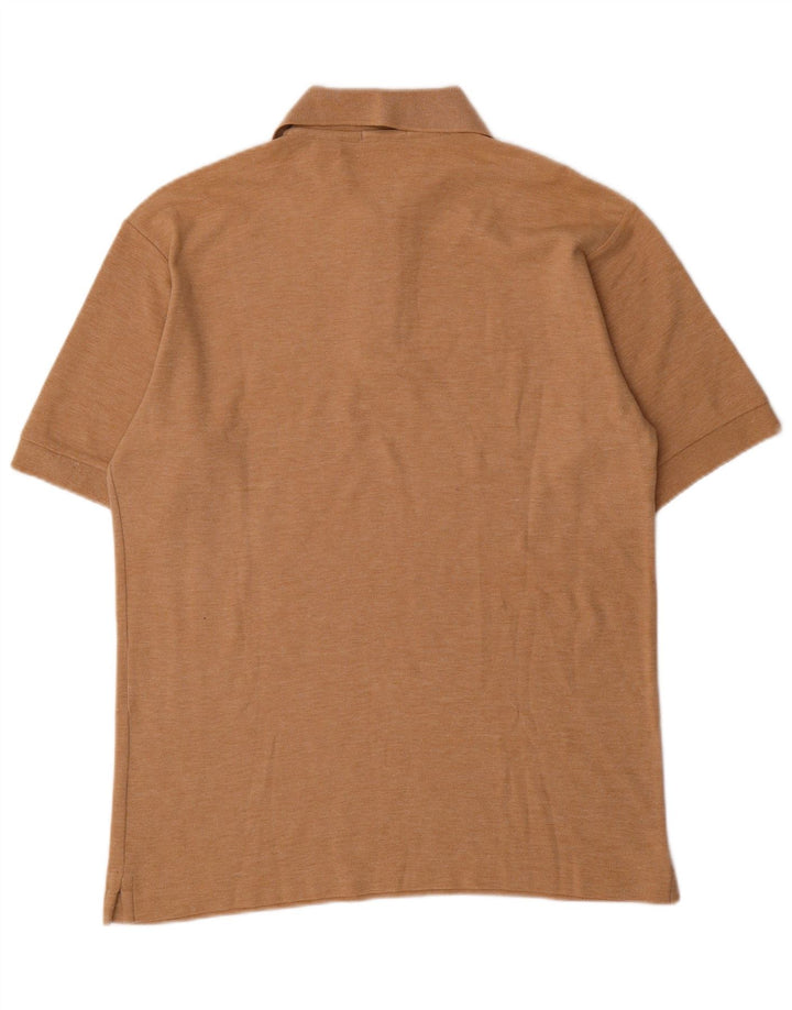 FILA Mens Polo Shirt IT 46 Small Brown Flecked Cotton