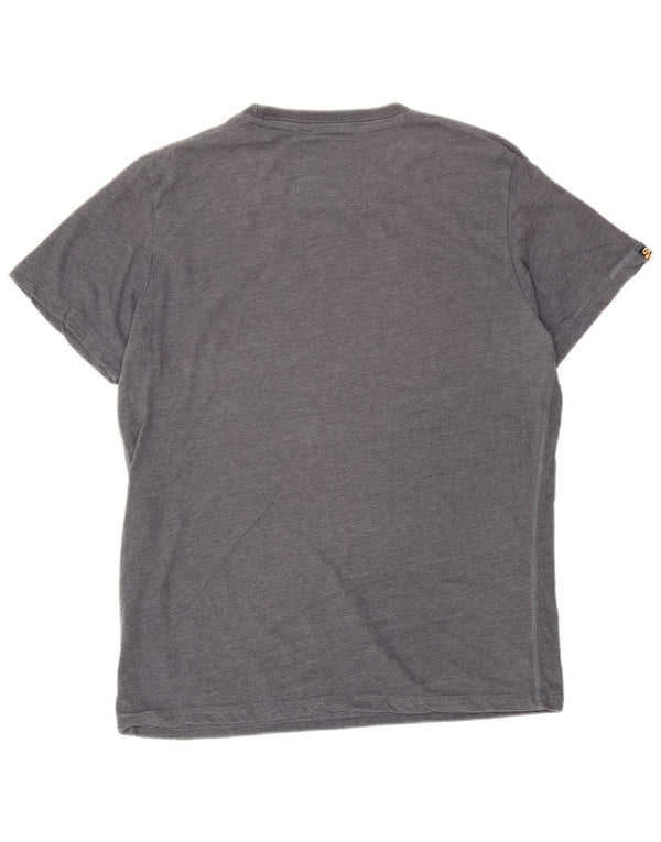 Superdry Mens Graphic T-Shirt Top Medium Grey Cotton