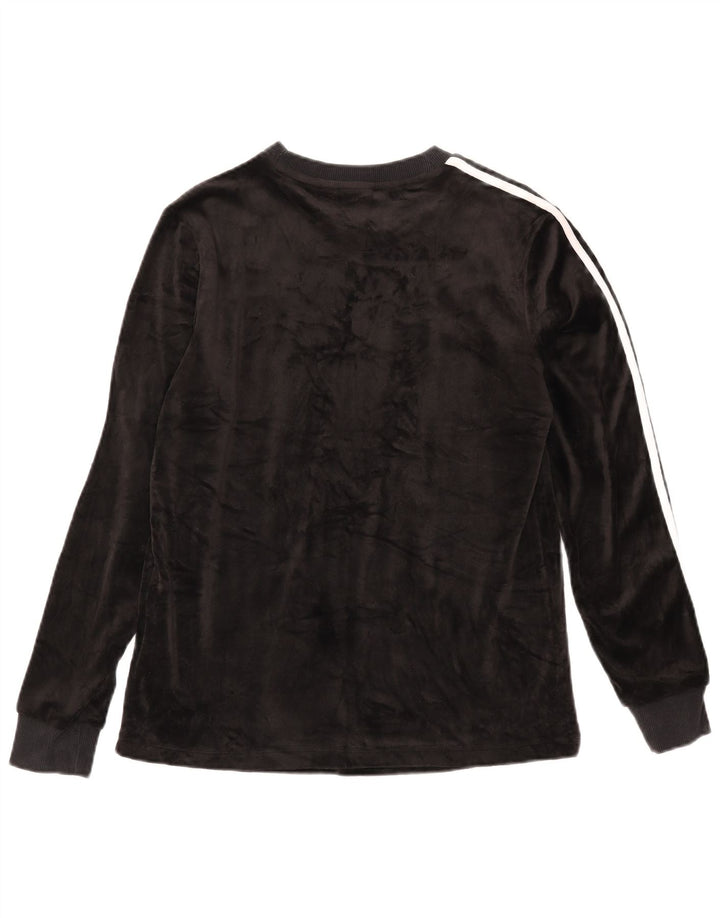 Adidas Womens Top Long Sleeve UK 12 Medium Black Polyester