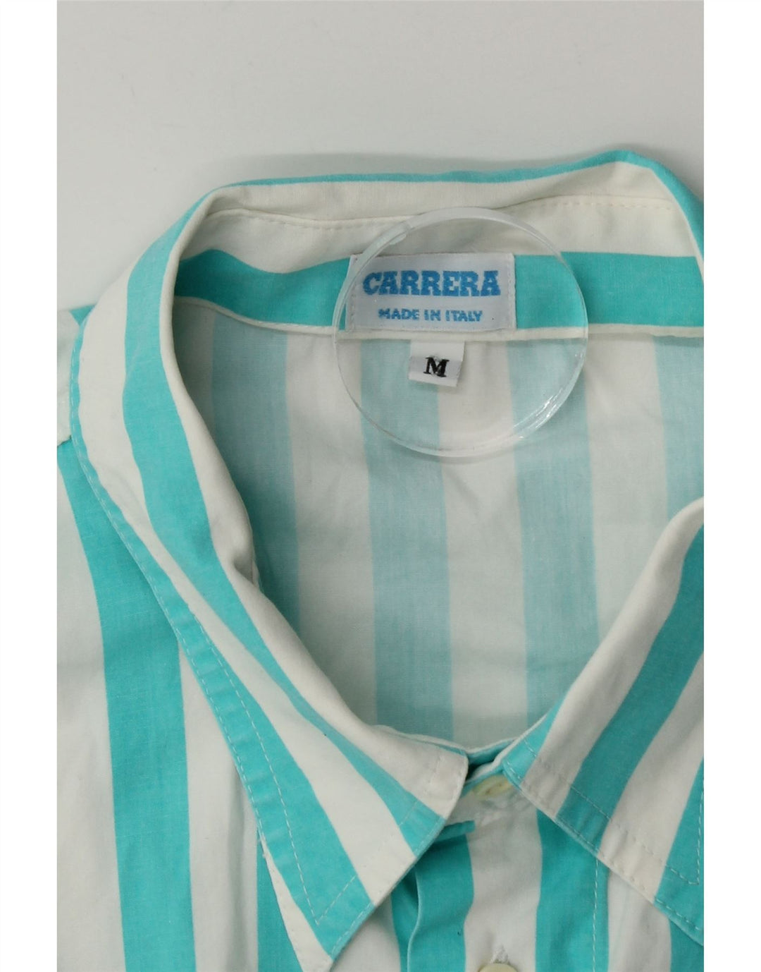 Carrera Mens Short Sleeve Shirt Medium Blue Striped