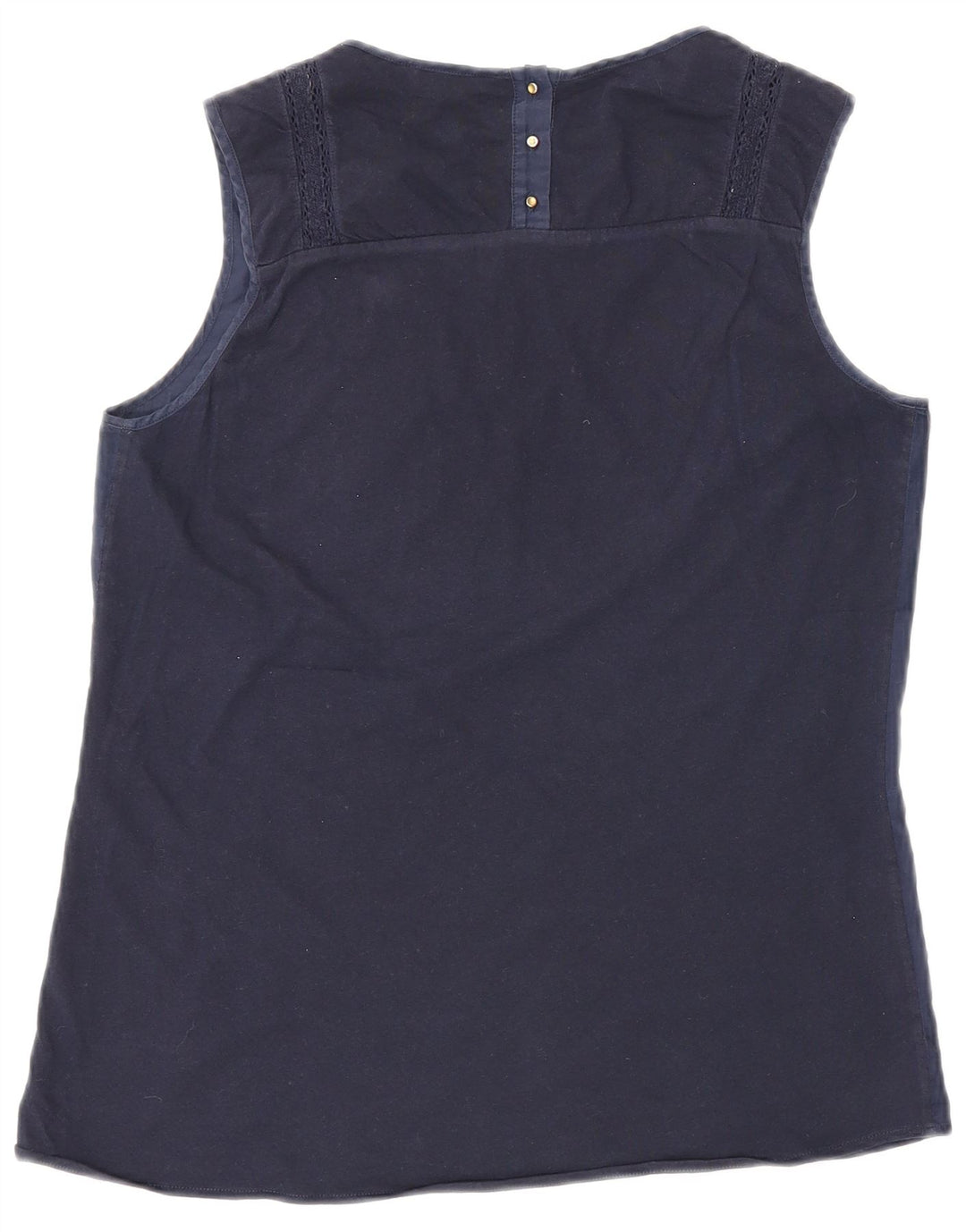Massimo Dutti Womens Vest Top UK 12 Medium Navy Blue