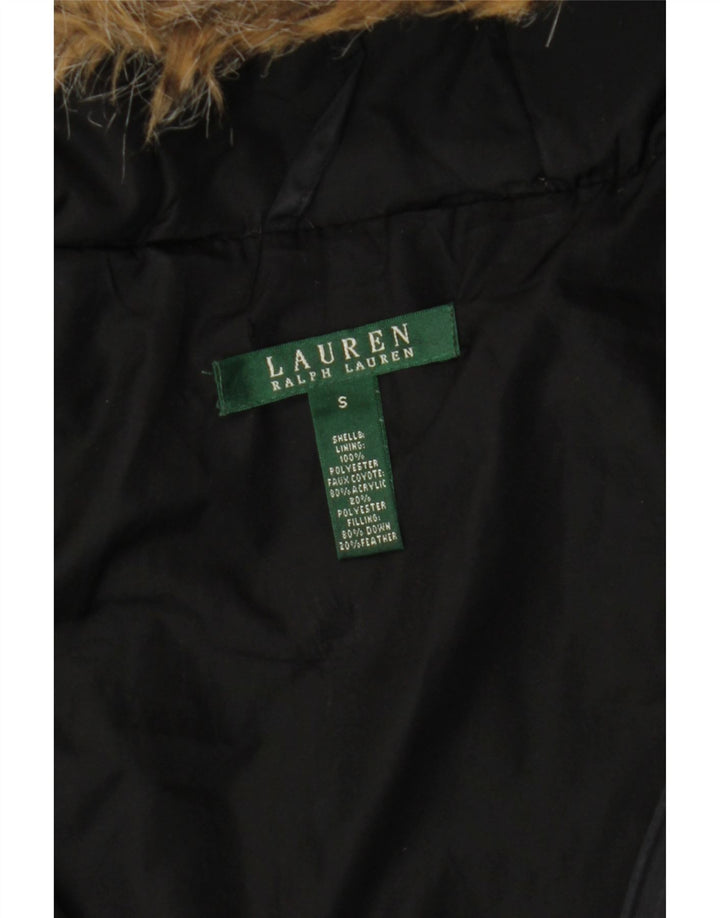 Ralph Lauren Womens Hooded Padded Jacket UK 10 Small Black Polyester