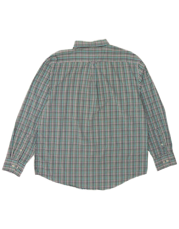 Izod Mens Shirt Large Multicoloured Gingham Cotton
