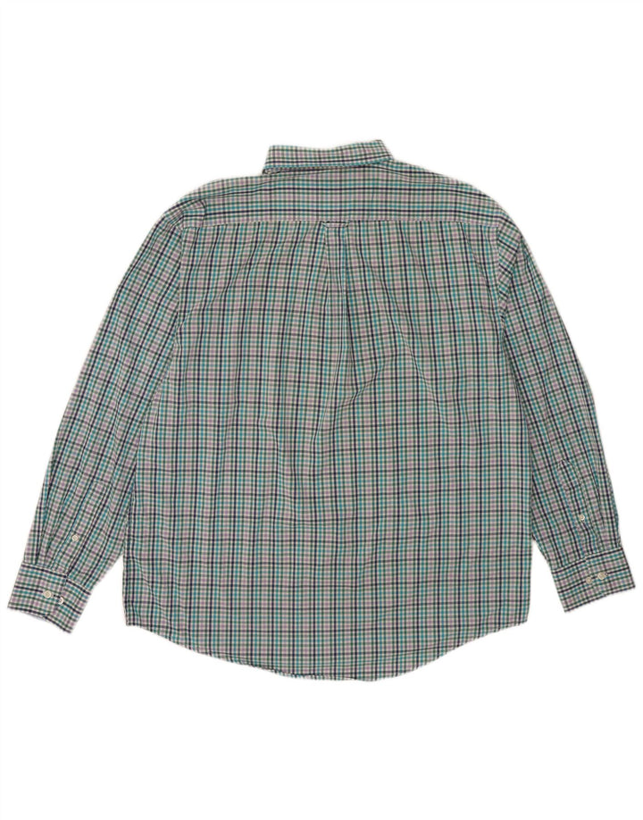 Izod Mens Shirt Large Multicoloured Gingham Cotton