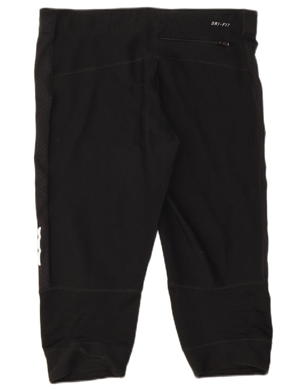 Nike Womens Dri Fit Capri Leggings UK 12 Medium Black