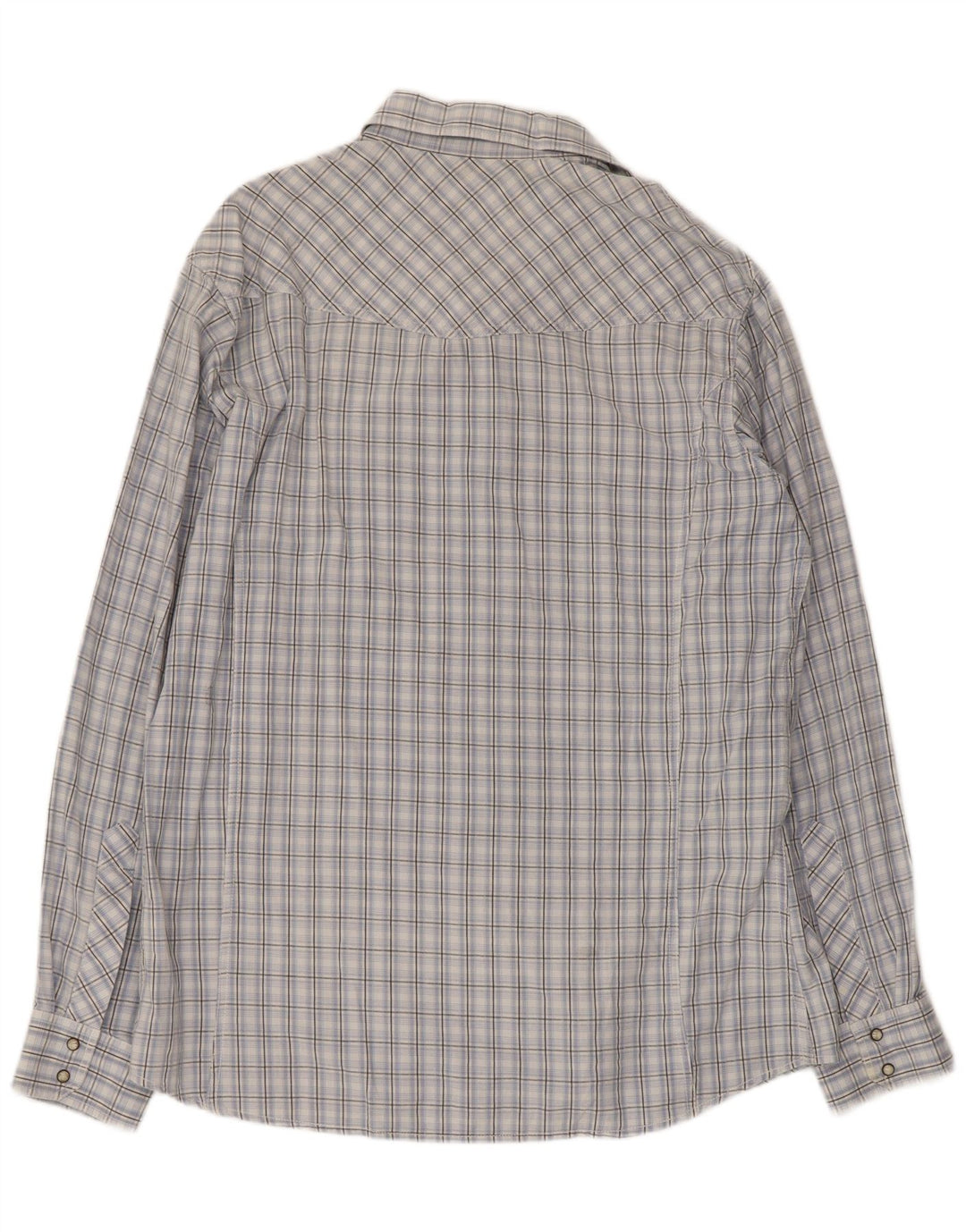 Marlboro Classics Mens Shirt 2XL Blue Check Cotton