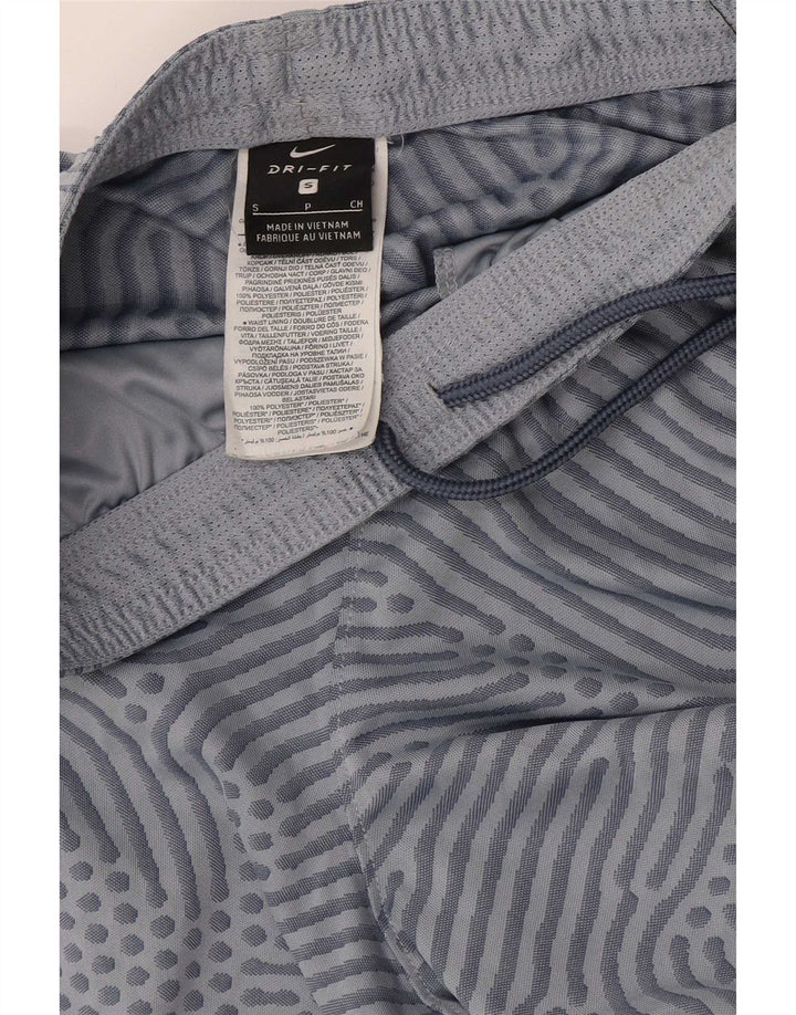 Nike Mens Dri Fit Abstract Pattern Sport Shorts Small Blue Colourblock