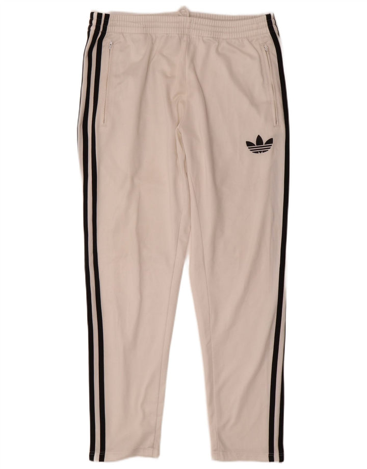 ADIDAS Mens Tracksuit Trousers Small  White Polyester