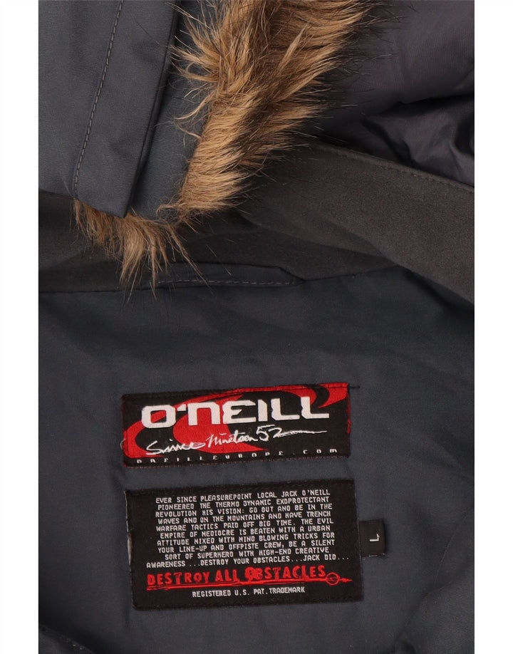 O'Neill Mens Hooded Bomber Jacket UK 40 Large Navy Blue Polyester