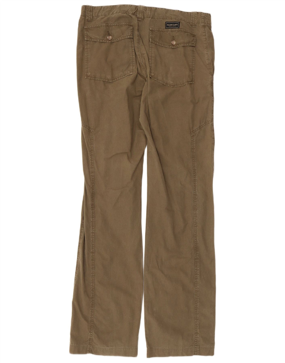 Marlboro Classics Mens Straight Chino Trousers EU 50 Large W34 L34 Khaki