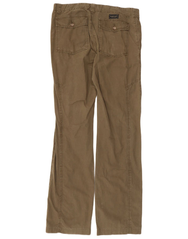 Marlboro Classics Mens Straight Chino Trousers EU 50 Large W34 L34 Khaki