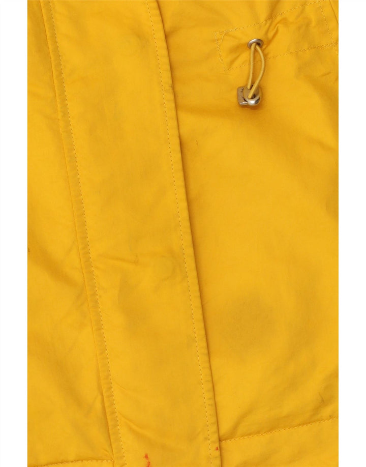 Zara Womens Hooded Windbreaker Jacket UK 14 Medium Yellow Polyester