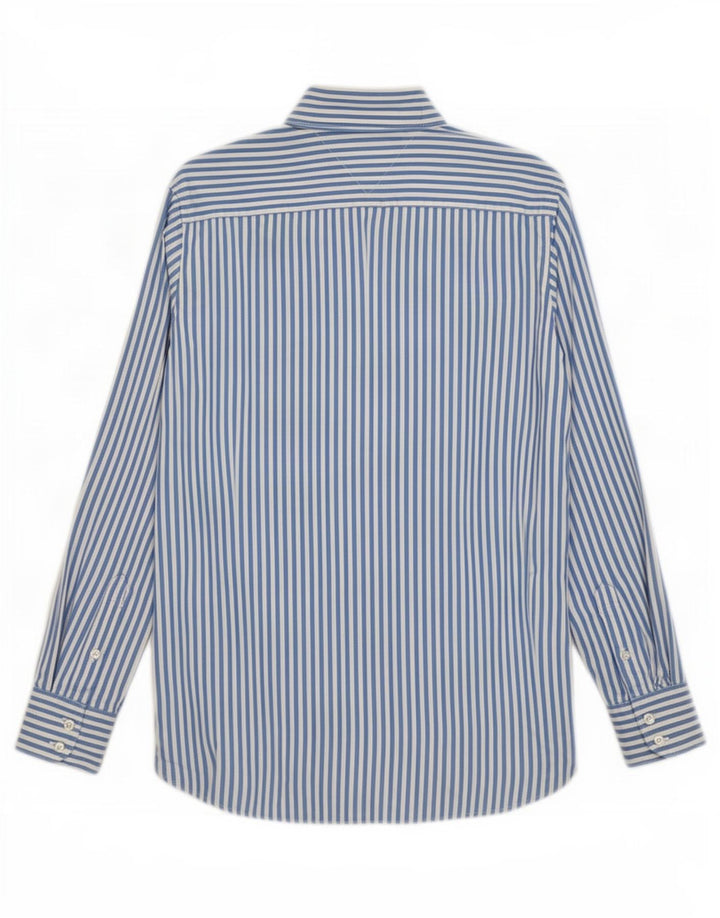 Tommy Hilfiger Mens Shirt Medium Blue Pinstripe Cotton