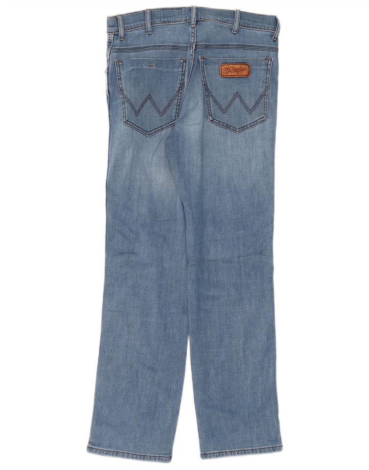 WRANGLER Mens Texas Straight Jeans W32 L30 Blue Cotton