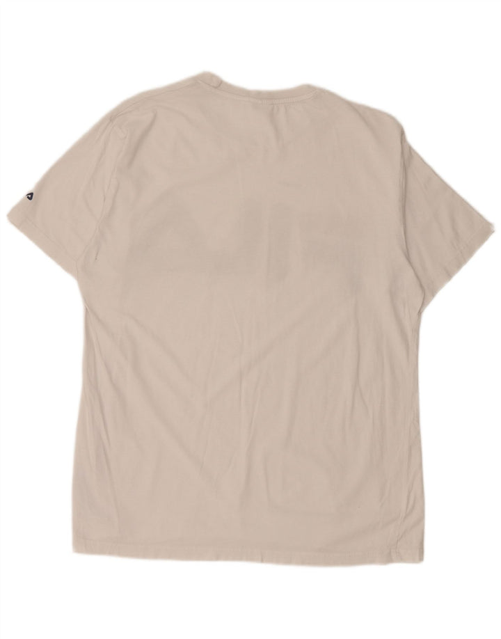Fila Mens Graphic T-Shirt Top Large White Cotton
