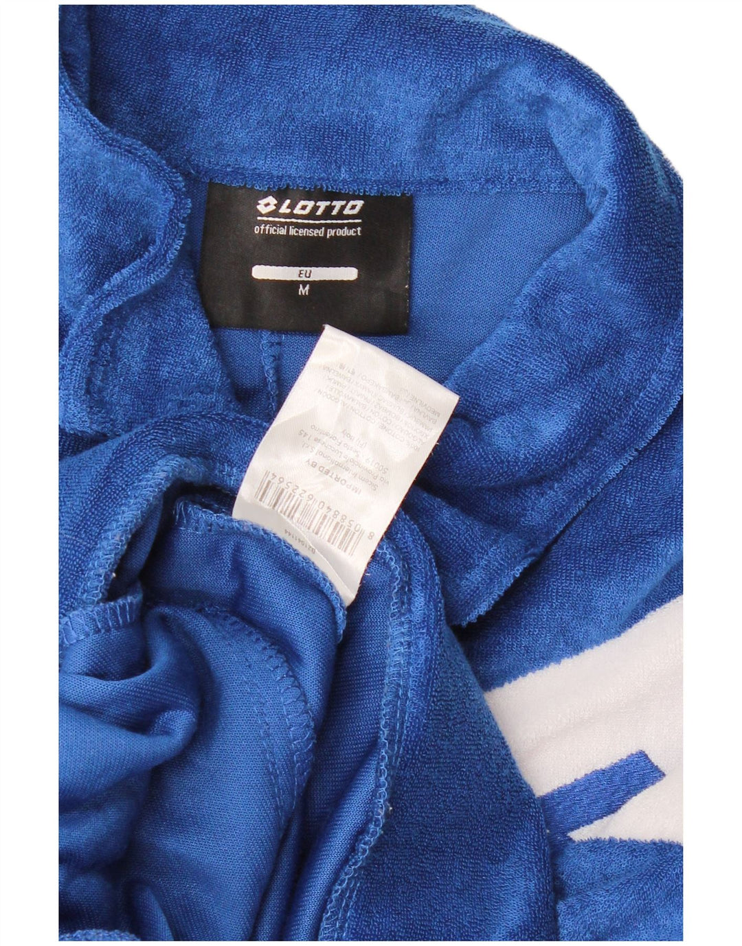 Lotto Womens Velvet Tracksuit Top Jacket UK 14 Medium Blue Colourblock