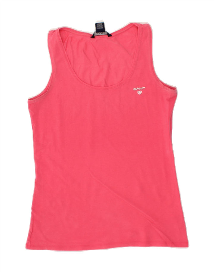 GANT Womens Vest Top UK 12 Medium Pink Cotton Vintage Gant and Second-Hand Gant from Messina Hembry 