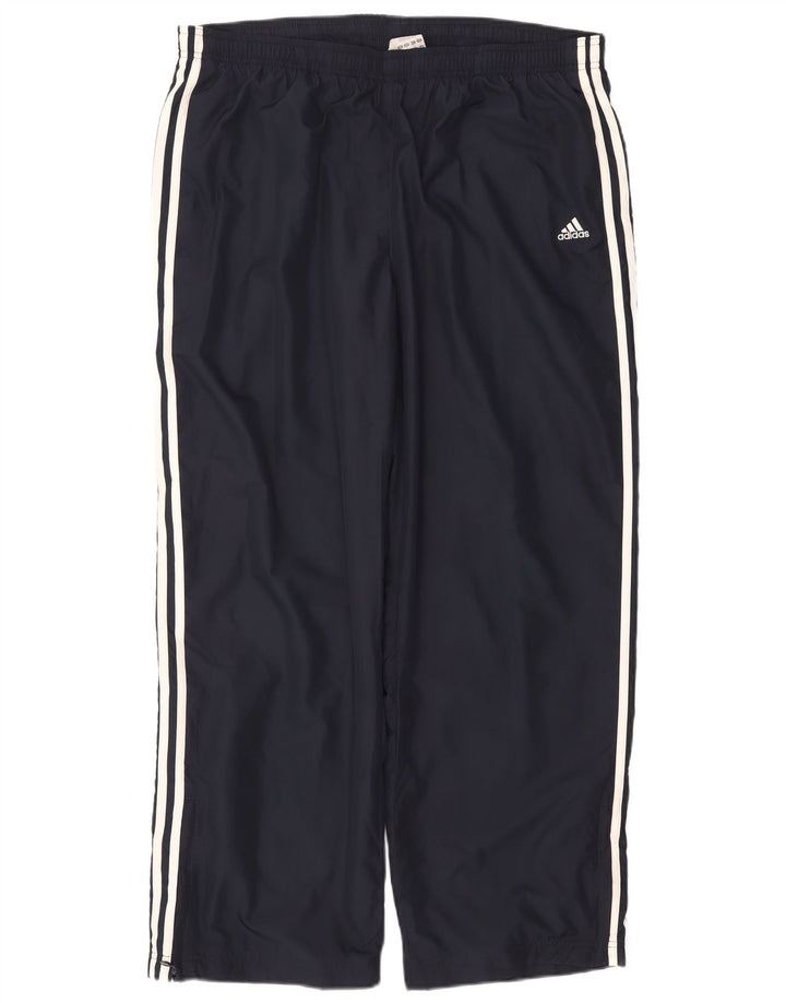 ADIDAS Womens Tracksuit Trousers UK 22 XL Navy Blue Polyester