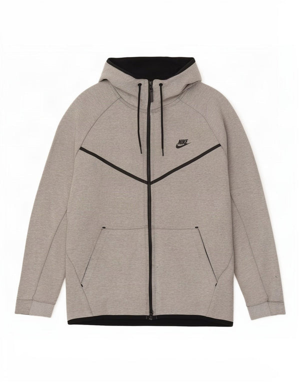 Nike Mens Zip Hoodie Sweater XL Grey Cotton