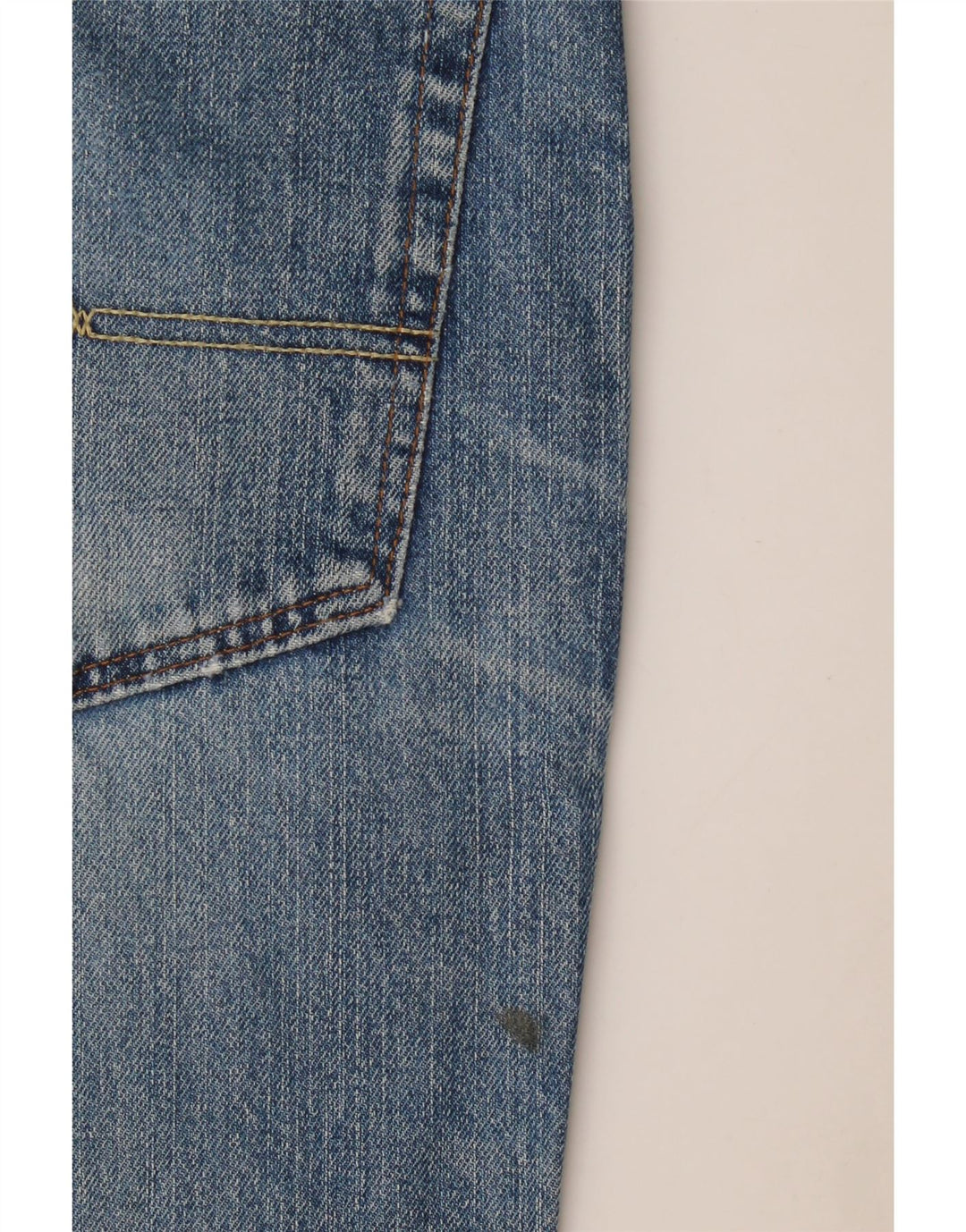 WRANGLER Mens Straight Jeans W36 L34 Blue Cotton