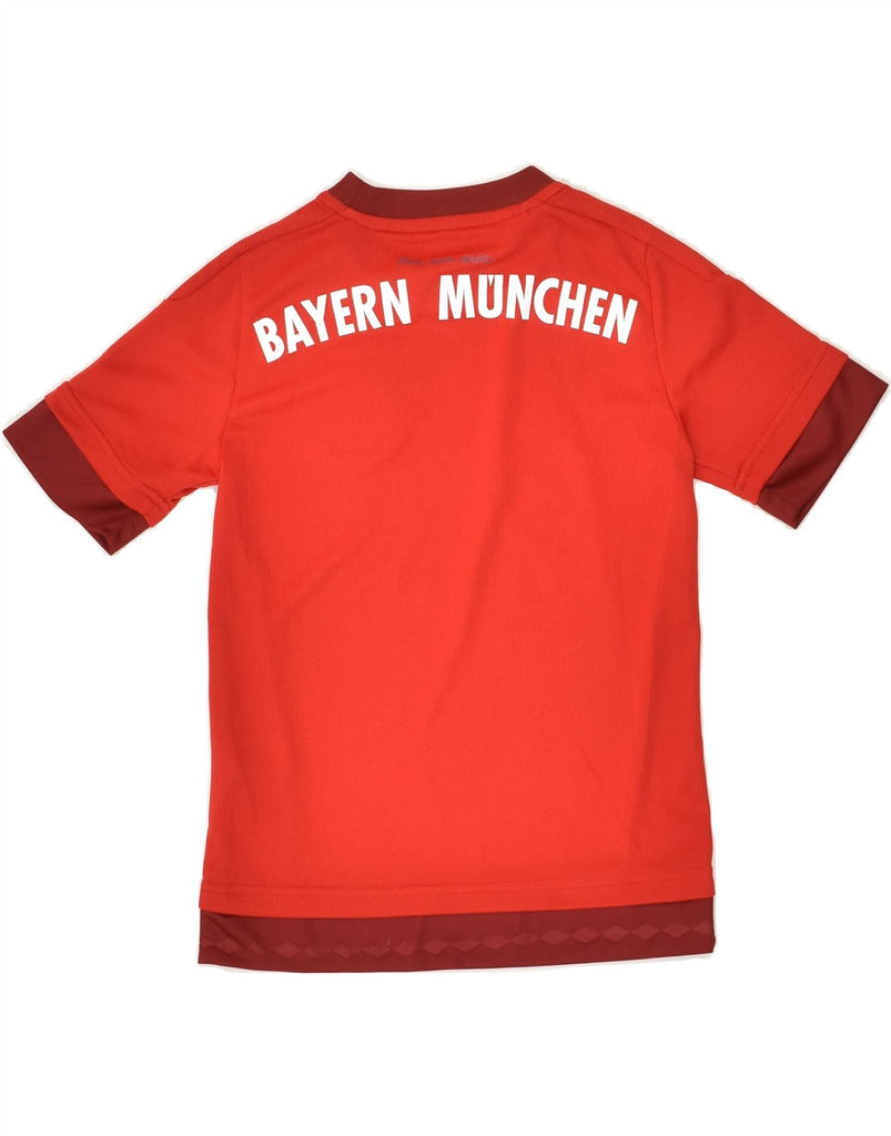 ADIDAS Boys FC Bayern Munchen Graphic T-Shirt Top 7-8 Years Red | Vintage Adidas | Thrift | Second-Hand Adidas | Used Clothing | Messina Hembry 