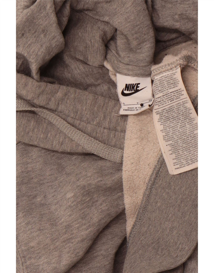 NIKE Mens Hoodie Jumper Small Grey Cotton