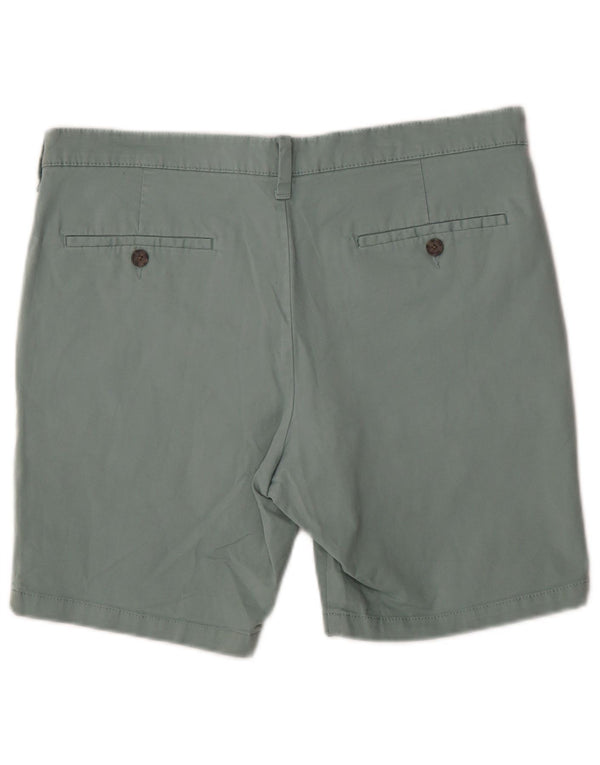 Marks & Spencer Mens Chino Shorts W34 Large Green Cotton