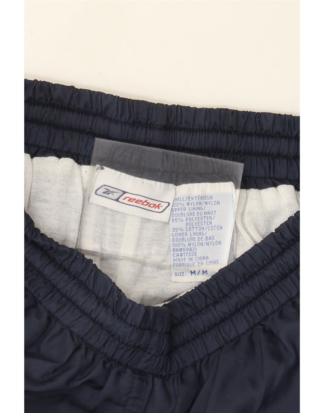 Reebok Mens Tracksuit Trousers Medium  Navy Blue Nylon