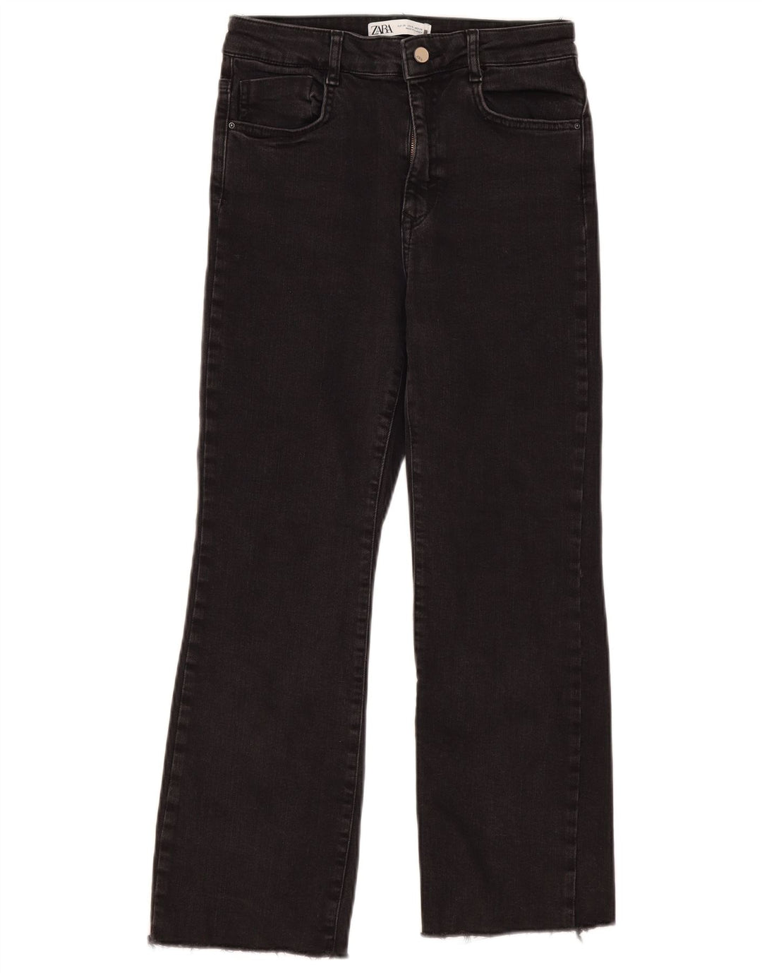 Zara Womens Straight Jeans EU 38 Small W28 L26 Black
