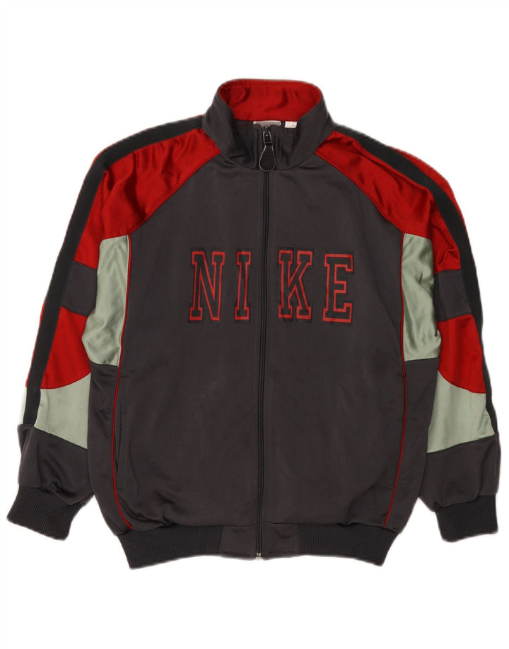 Nike Boys Graphic Tracksuit Top Jacket 10-11 Years Medium Grey Colourblock