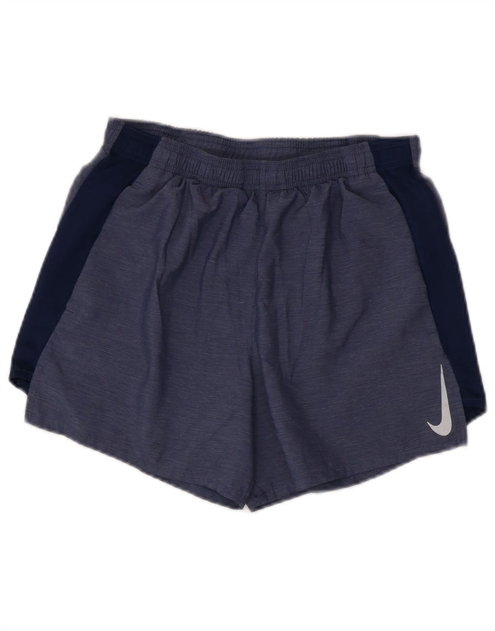 Nike Mens Dri Fit Sport Shorts Small Blue Colourblock Polyester