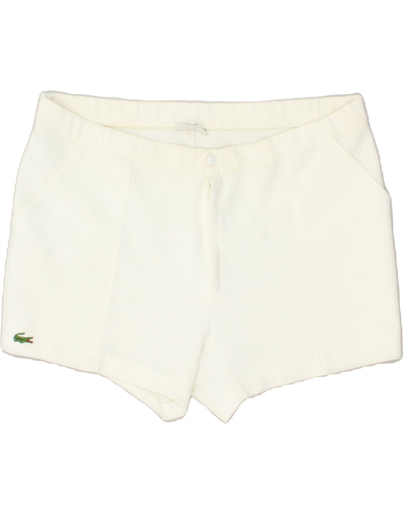 LACOSTE Mens Sport Shorts Size 5 Large W36 White | Vintage Lacoste | Thrift | Second-Hand Lacoste | Used Clothing | Messina Hembry 