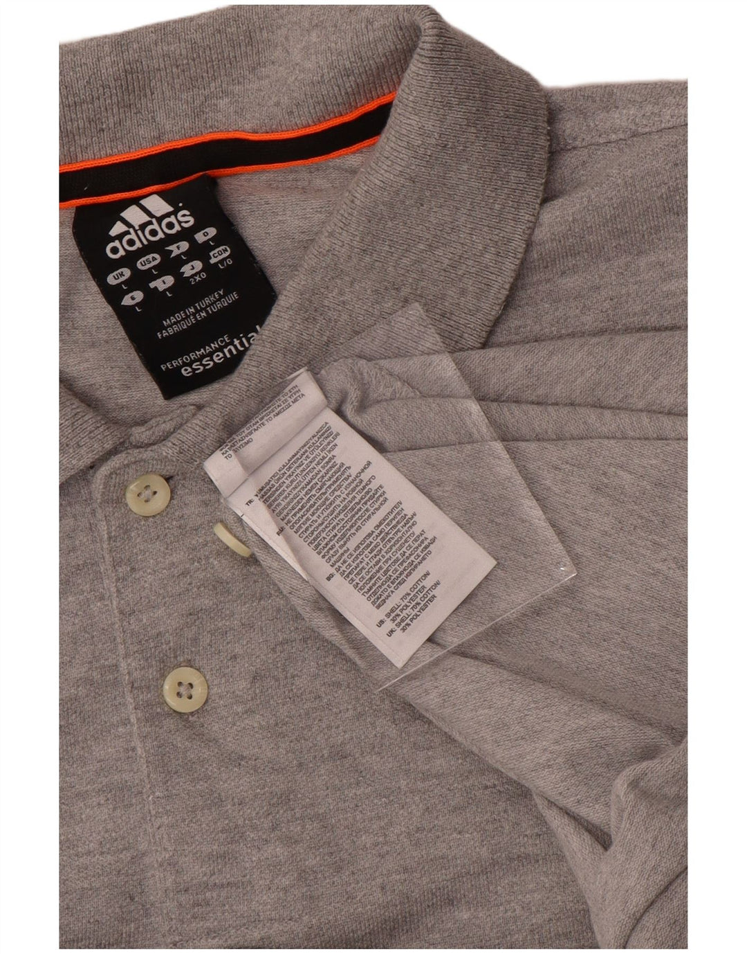 Adidas Mens Climalite Polo Shirt Large Grey Cotton