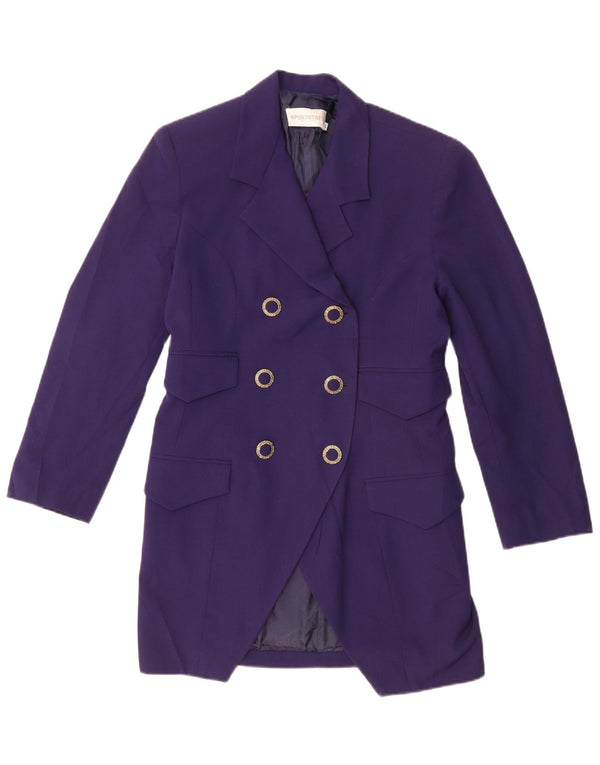 Sportstaff Womens Double Breasted Blazer Jacket IT 46 Large Purple