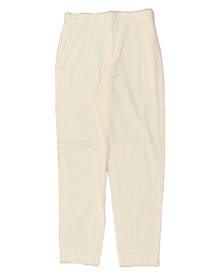 TOUCHE Womens Tapered Casual Trousers IT 44 Medium W28 L29  White | Vintage Touche | Thrift | Second-Hand Touche | Used Clothing | Messina Hembry 
