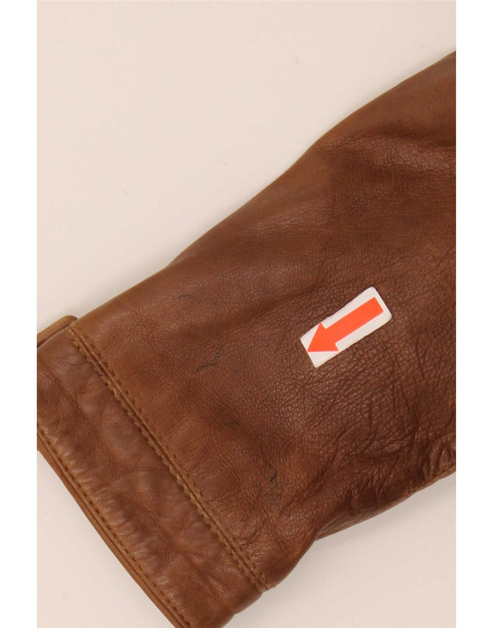 Massimo Dutti Womens Biker Leather Jacket UK 10 Small Brown