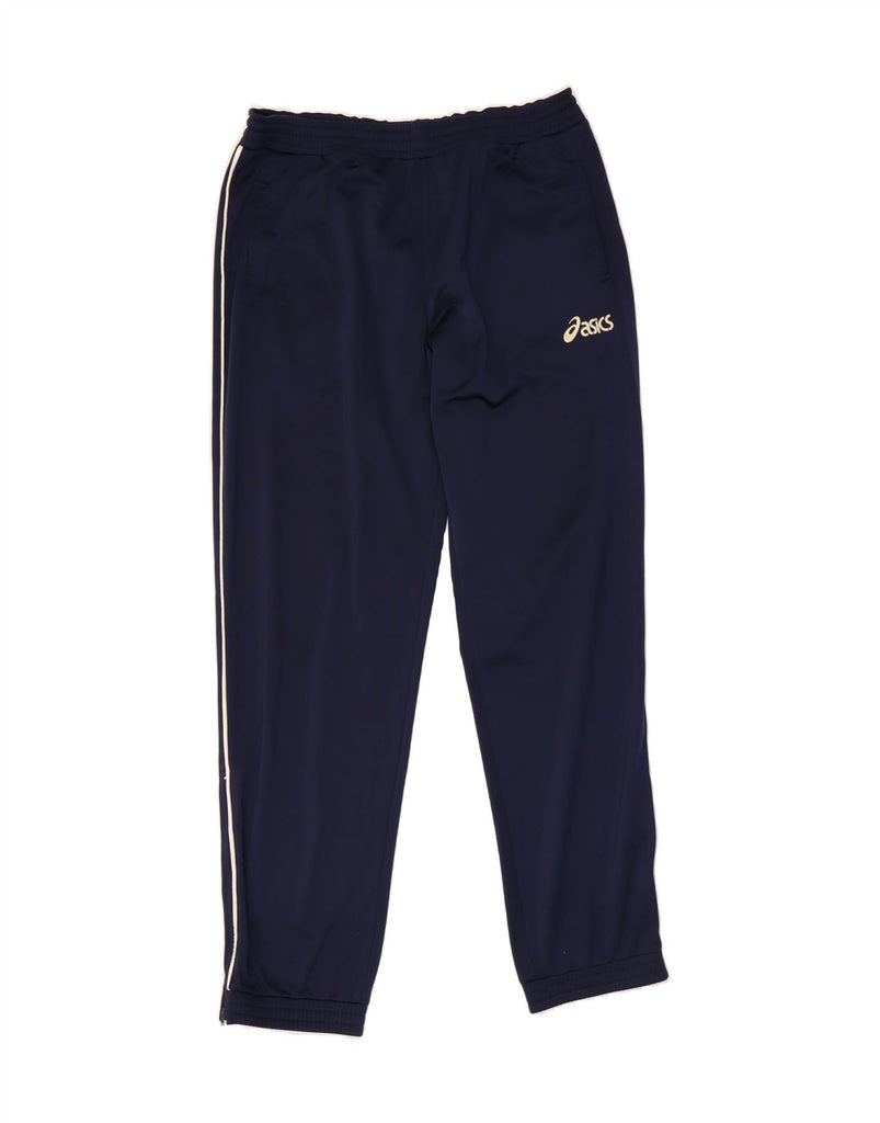 ASICS Mens Tracksuit Trousers Joggers Large Navy Blue Vintage Asics and Second-Hand Asics from Messina Hembry 
