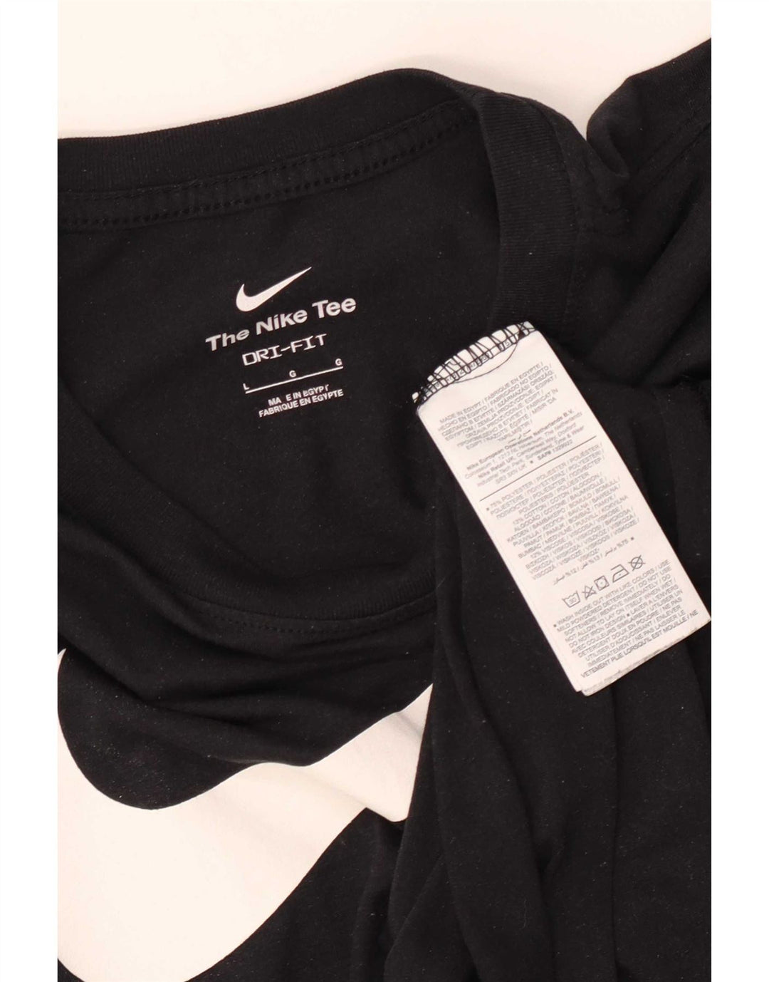 Nike Mens Dri Fit Graphic T-Shirt Top Large Black Polyester